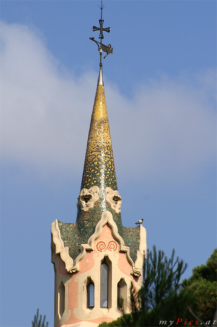 Park Güell Turm im Fotoalbum Antoni Gaudi