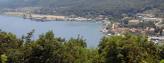 Blick auf Bakar bei Rijeka in Kroatien