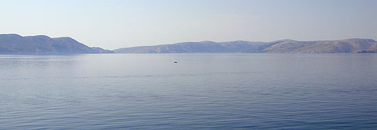 Insel Krk in Kroatien aus der Ferne
