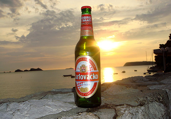 Kroatisches Bier am Abend