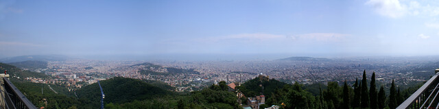 Barcelona Panorama vom Tibidabo im Fotoalbum Barcelona Fotos