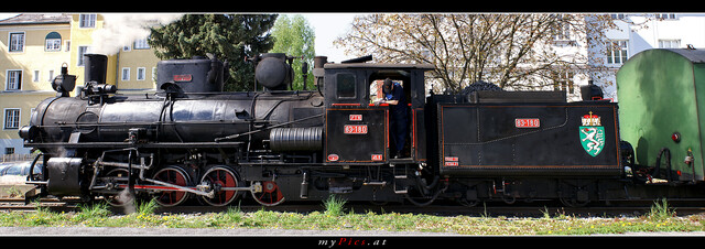 Dampflok 83-180 der Feistritztalbahn - Panoramafoto im Fotoalbum Feistritztalbahn