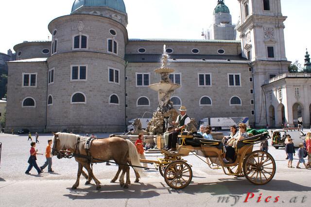 Kutsche vor dem Dom im Fotoalbum Salzburg Stadt