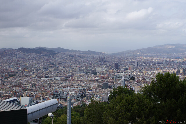 Barcelona Stadt vom Montjuic aus gesehen im Fotoalbum Montjuic