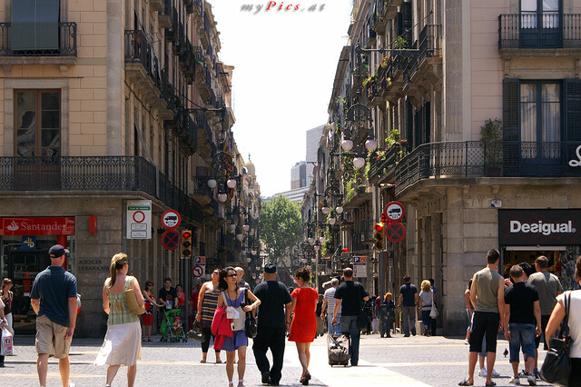 Einkaufstrasse in Barcelona im Fotoalbum Barcelona Fotos
