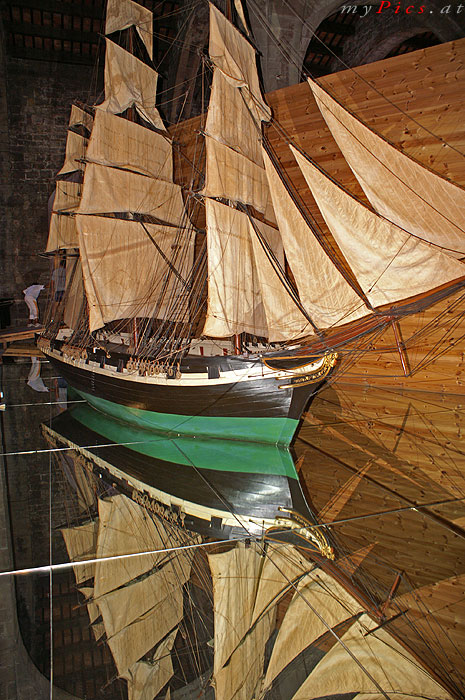 Schiffe & Seefahrt Segelschiff Galera Real als Modell Mueso Maritimo Barcelona 