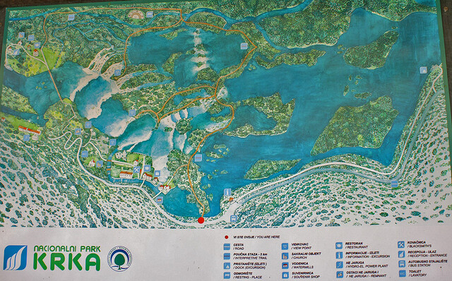Karte von den Krka Wasserfällen im Fotoalbum Krka Wasserfälle - Nationalpark